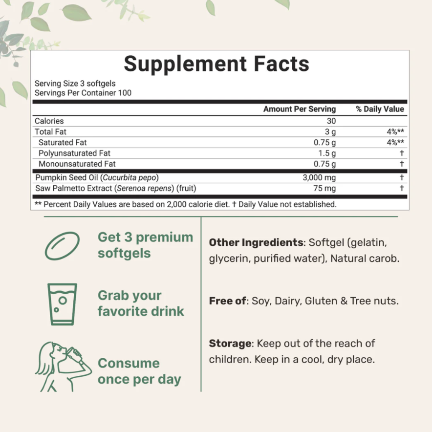 Pumpkin Seed Oil with Saw Palmetto